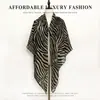 Novo Estilo de Lenço de Seda com Estilo Old Money, Padrão Zebra Preto e Branco, Sensação Vintage de Luxo, Lenço Longo, Xale Versátil para Mulheres