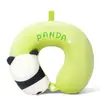 Almohada de Espuma Viscoelástica en Forma de U de Dibujos Animados de Panda Almohada de Viaje Almohada Portátil Almohada para el Cuello Cervical Almohada para la Siesta de Estudiantes Almohada de Dibujos Animados en Forma de U