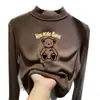 Camiseta de manga larga para niña, nueva colección otoño/invierno 2026, capa base infantil con forro polar, ropa interior térmica cálida, top casual