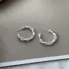 Pendientes de Aro Texturizados con un Diseño Elegante, Pendientes de Aro Retro de Nicho Estilo Ins, Pendientes de Aro Minimalistas de Lujo Ligero
