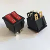 KCD6 Interruptor con Forma de Barco Doble 6 Pines 2 Velocidades con Luz 30 * 25mm Interruptor con Forma de Barco Interruptor Basculante