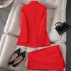Vestido de Traje Blanco de Alta Gama de Primavera y Otoño Vestido Profesional Elegante Diosa Falda Línea A Traje Conjunto de Dos Piezas para Mujer