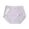Calcinhas Menstruais Femininas de Algodão Puro Antibacteriano Respirável Estampadas, Cintura Média, à Prova de Vazamento com Área de Virilha Estendida para Meninas