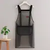 Avental de Manga Longa Sem Lavagem para Cozinha Doméstica Avental de Cozinha para Adultos Trabalhando em Barbearia Roupa de Trabalho Impermeável e à Prova de Óleo Roupa Externa