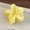Estilo coreano estilo amarelo personalidade versátil grande estrela do mar flor de ovo clipe estilo de feriado simples flor tubarão clipe clipe