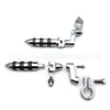 Pedal de Pie Modificado para Motocicleta Aleación de Aluminio Plegable Pedal de Pie Trasero Parachoques Adecuado para Tubo de Diámetro de 32 mm