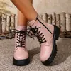 Botas Martin con tira cruzada para mujer, estilo británico, 2026, nuevas botas de otoño e invierno, talla grande, botines de suela gruesa, botas de una sola pieza adelgazantes