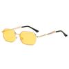Gafas de sol metálicas poligonales elegantes Jamie 3520 para hombre, montura pequeña estilo europeo y americano, gafas planas de moda para mujer