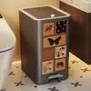 Cubo de basura para inodoro con tapa para prevenir olores, Cesta de pañuelos para el hogar tipo pedal, Cubo de basura estrecho para cocina y baño