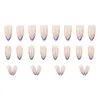 Manicure Dopamina Francesa Azul Escuro, Estilo Girly, Manicure Clareadora, Manicure Francesa Nude Usável, 24 Peças