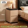 Mesita de noche pequeña de alta gama negra con almacenamiento, nuevo modelo 2026 para dormitorio del hogar, mueble auxiliar pequeño moderno y simple