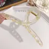 Pinza para el Cabello Grande de Gel Transparente de Color, Pinza Tiburón Simple para Moño en la Parte Trasera de la Cabeza, Pinza para Cola de Caballo, Accesorio para el Cabello, Estilo para Viajes Diarios