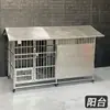 Casa de Cachorro para Exterior Villa de Cachorro em Aço Inoxidável Proteção contra Chuva e Sol Casa de Cachorro Grande Grande Aço Inoxidável 304