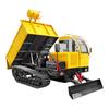 El camión de orugas puede equiparse con un camión de remolque para obras de construcción todoterreno con descarga automática hidráulica.