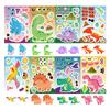 8 collages de dinosaurios para niños, dibujos animados, divertidos, con cambio de cara, creativos, para manualidades, decoración de teléfono móvil, pegatinas impermeables.
