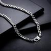 Collar Cubano de Piedras Preciosas para Hombre Acero Titanio Color Inalterable Diseño de Moda Hip-hop Europeo y Americano Pulsera para Mujer Combinable Joyería Moderna de Alta Gama