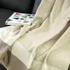 Manta de punto doble personalizada de fábrica OEM con pelo corto para sofá de oficina con aire acondicionado, manta de lana fina Clase A