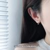 Aretes de Tuerca Redondos de Plata Esterlina S925 con Diamantes Pequeños, Temperamento, Diamantes Pequeños, Joyería de Alta Gama, Personalizados, Simples, con Cuentas para Mujer