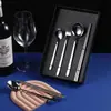 Acero Inoxidable 304 Caja Portátil para Cubiertos Juego de Tres Piezas Palillos Hogareño Venta al por Mayor Tenedor Caja de Regalo Palillos Cuchara Un Juego