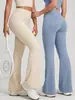 Pantalones Acampanados de Cintura Alta Levanta Glúteos Transfronterizos, Ajustados Transpirables de Sensación Desnuda para Deporte Fitness, Pantalones de Yoga Micro-Acampanados