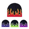 Chapéu de Malha Flame Rap Hip Hop Moda Marca Chapéu de Lã Chapéu Pullover Inverno Chapéu de Equitação ao Ar Livre All-match Chapéu de Gorro