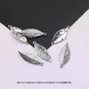 Varios colgantes antiguos de aleación de plata con forma de hoja hueca, accesorios para pulseras y collares hechos a mano para DIY, materiales y componentes para joyería