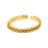 Venta Caliente Transfronteriza Anillo Abierto Corazón de Amor de Lujo Ligero Sentido de Diseño Exagerado Anillo de Flor de Zirconia con Lazo Suministro de Joyería