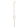 Pendientes largos de borla de acero de titanio con colgante de estrella de personalidad de moda para mujer, pendientes de estrella de cinco puntas con temperamento, joyería de oro rosa