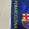 Los fabricantes hacen toalla de terciopelo cortado de algodón con estampado club de aficionados al fútbol toalla de playa se puede hacer a mapa