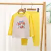 Conjunto de ropa interior térmica de otoño para niños, algodón puro, ropa de casa cálida, conjunto de manga larga para estudiantes de secundaria, oferta especial de liquidación