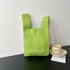 Bolsa de Tricô Vazada, Bolsa de Mão, Bolsa Tote, Bolsa Colete de Lã, Roupa Versátil Estilo Dopamina, Minimalista Urbano