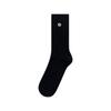 Calcetines Nuevos de Otoño e Invierno Estilo Coreano para Mujer, Colgante Cosido a Mano, Calcetines de Moda Estilo Europeo de Alta Gama, Calcetines Blancos de Color Sólido de Media Caña de Doble Aguja, Retro