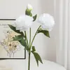 3 Flores de Peonía Artificiales Grandes con Tallos Largos para Decoración del Hogar, Decoración de Bodas, Accesorios de Fotografía, Arreglo Floral para Sala de Estar, Flores Falsas