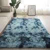 Tapete de Lã de Seda Tie-Dye Gradiente Nórdico Amazon Transfronteiriço Sala de Estar Longo Pelo Mesa de Centro Quarto Cobertor de Pelúcia Comprimento Total ao Lado da Cama