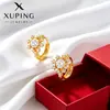 Pendientes de Girasol de Moda Xuping Aleación de Cobre Transfronterizos Europeos y Americanos Incrustados de Circonita Pendientes de Copo de Nieve de Lujo Ligero de Nicho