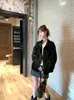 Chaqueta de cuero con solapa y bolsillo con cremallera estilo británico transfronterizo para mujer, primavera y otoño, holgada, casual, versátil, extremadamente elegante, chaqueta gruesa