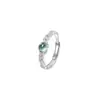 Anillo de cobre y jade tipo moneda para mujer, con un diseño único y elegante, un toque de lujo y un nuevo anillo de jade estilo chino, perfecto como regalo, disponible para venta al por mayor