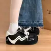 Nuevos Zapatos de Entrenamiento Alemanes Lindos con Punta Redonda y Diseño Color-Block, Cordones Dobles, Suela Suave, Hacen que los Pies Parezcan Más Pequeños, Zapatos Casuales para Niñas Jóvenes