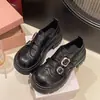 Zapatos de Plataforma de Cuero para Mujer 2026 Nuevos Versátiles Simples para Viajar Mocasines Negros Estilo Británico Zapatos Martin