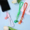 Colgante de Llavero para Teléfono Flor Campana Dopamina DIY Cuentas Perler Llavero Colgante de Bolsa Correa de Muñeca Tejida a Mano