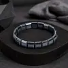 Pulsera Curva Negra de Piedra Biliar para Hombre, Personalizada, Sencilla, Lujo Ligero, Sensación de Alta Gama, Accesorio Versátil de Moda para Mujer