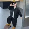 Chaqueta de Cuero Nueva Estilo Motociclista Fresca de Moda para Niños Primavera y Otoño 2026 Chaqueta de Cuero de Otoño para Niños Ropa de Otoño para Bebé Niño