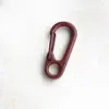 Mosquetón de Resorte de Aleación Negro Mini Hecho a Mano DIY Adorno Hebilla Colgante Colgador Rápido Hebilla Elástica Llavero para Exteriores