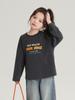 Roupa Infantil com Estampa de Letras Camiseta Básica de Manga Longa Nova Coleção Primavera 2025 Camiseta de Manga Longa para Meninas Macia Aveludada Delicada Camiseta para Bebê