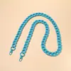 Bolso de Hombro Tejido de Acrílico y Aleación Color Caramelo con Cadena Cruzada, Cadena para Teléfono DIY Hecha a Mano, Cadena Colgante y Piezas de Accesorios