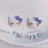 Acessórios de Gatinho Estilo Preppy Fofo Resina Joias DIY Cola Creme Grampo de Cabelo Corda de Cabelo Capa de Celular Furo Fivela de Sapato Adesivo