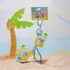 Jinnew & Stitch Co-Diseñado Ángel Xiaojin Conjunto de Playa de Verano para Tres Personas Llavero Lindo de Dibujos Animados