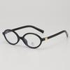 Zhang Yuanying Gafas Nerd de Montura Estrecha Retro Ovaladas Color Leopardo Gafas de Montura Pequeña para Mujer con Miopía y Cara Pequeña