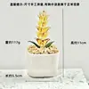 Adornos de Escritorio Hechos a Mano de Flor de Jacinto Suculento Esmaltado Decoración de Maceta de Planta Artificial de Vidrio Micro Paisaje Creativo