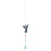 5D1pc Pintura de Piedras Diamante Captura Paisaje Patrón Colibrí Manualidades de Carrillón de Viento DIY Pintura Diamante Acrílica de Doble Cara